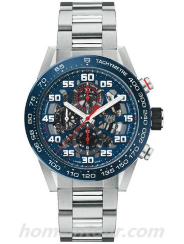 豪雅CAR2A1K.BA0703男表卡莱拉Carrera系列-银色表带/表径45mm