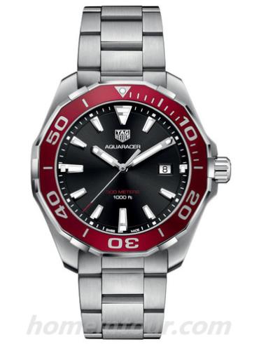 豪雅WAY101B.BA0746男表竞潜Aquaracer系列-银色表带/表径43mm