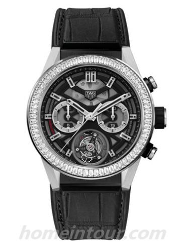 豪雅CAR5A81.FC6377男表卡莱拉Carrera系列-黑色表带/表径45mm