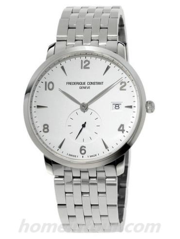 康斯登FC-245SA5S6B男表SLIMLINE系列-银色表带/表径38.4mm