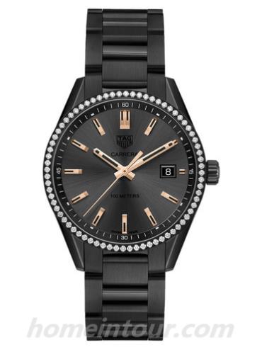豪雅WAR1115.BA0602女表卡莱拉Carrera系列-黑色表带/表径39mm