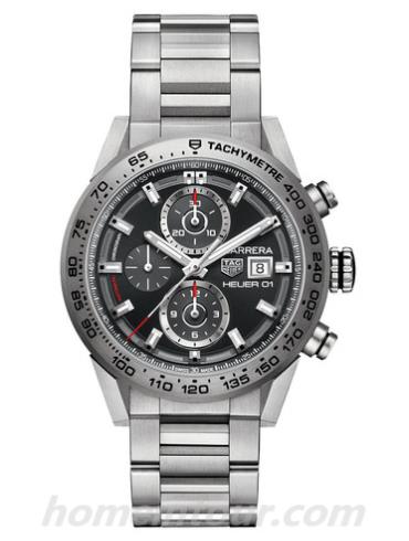 豪雅CAR208Z.BF0719男表卡莱拉Carrera系列-银色表带/表径43mm