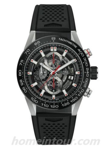 豪雅CAR201V.FT6087男表卡莱拉Carrera系列-黑色表带/表径43mm