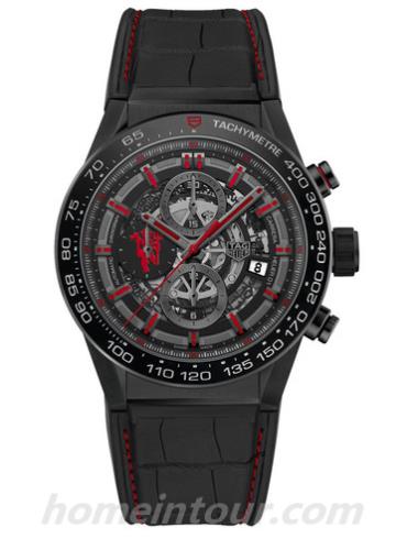 豪雅CAR2A1J.FC6400男表卡莱拉Carrera系列-黑色表带/表径45mm