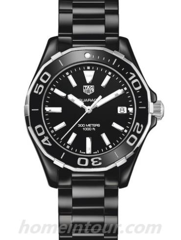 豪雅WAY1390.BH0716女表竞潜Aquaracer系列-黑色表带/表径35mm