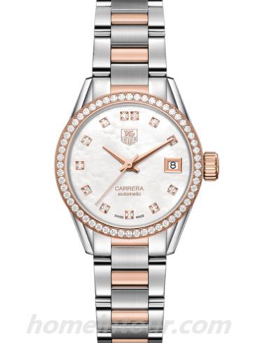 豪雅WAR2453.BD0777女表卡莱拉Carrera系列-间金色表带/表径28mm
