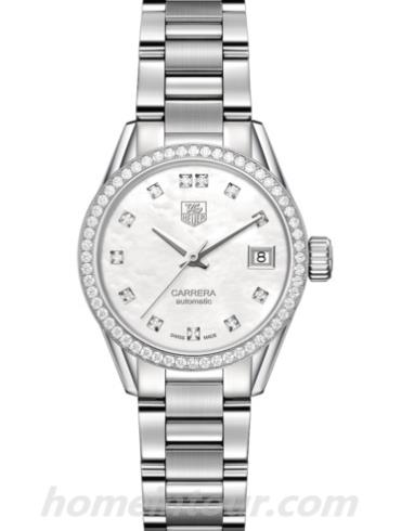 豪雅WAR2415.BA0776女表卡莱拉Carrera系列-银色表带/表径28mm