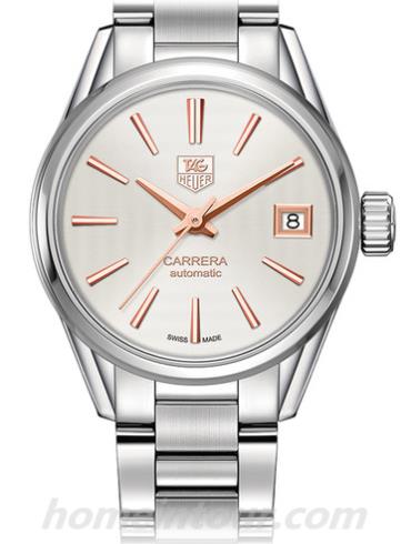 豪雅WAR2412.BA0776女表卡莱拉Carrera系列-银色表带/表径28mm