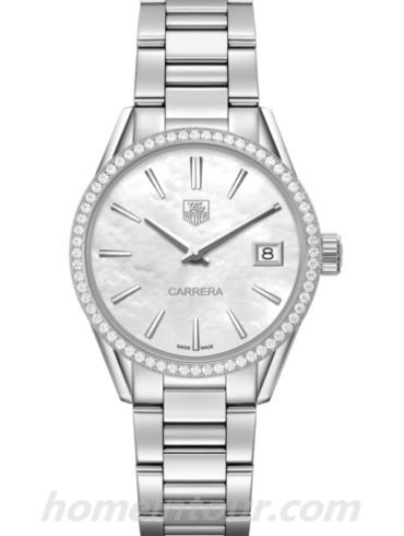 豪雅WAR1315.BA0778女表卡莱拉Carrera系列-银色表带/表径32mm
