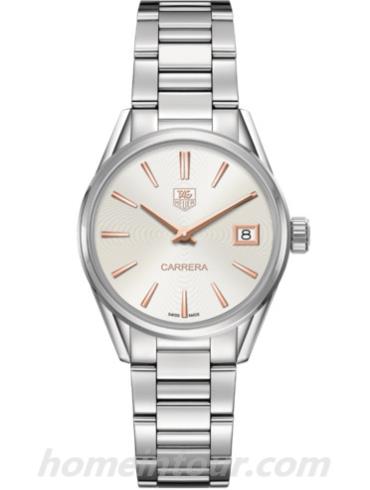 豪雅WAR1312.BA0778女表卡莱拉Carrera系列-银色表带/表径32mm