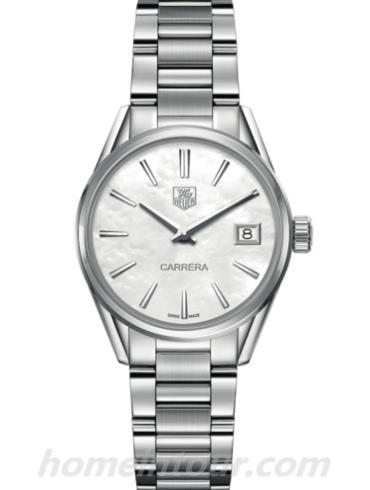 豪雅WAR1311.BA0778女表卡莱拉Carrera系列-银色表带/表径32mm