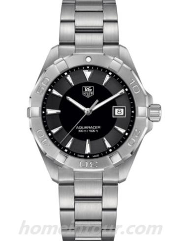 豪雅WAY1110.BA0928男表竞潜Aquaracer系列-银色表带/表径40.5mm