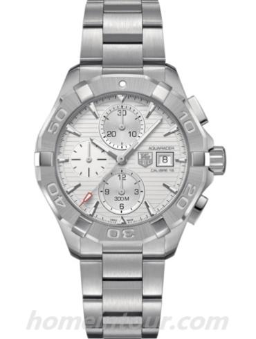 豪雅CAY2111.BA0927男表竞潜Aquaracer系列-银色表带/表径43mm