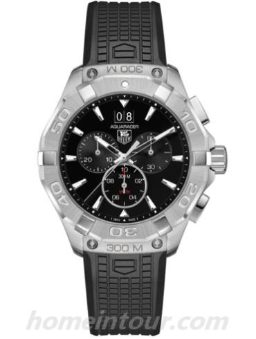 豪雅CAY1110.FT6041男表竞潜Aquaracer系列-黑色表带/表径43mm