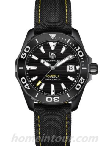 豪雅WAY218A.FC6362男表竞潜Aquaracer系列-黑色表带/表径43mm