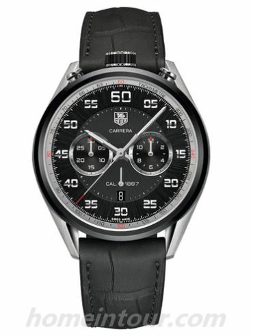 豪雅CAR2C12.FC6327男表卡莱拉Carrera系列-黑色表带/表径45mm