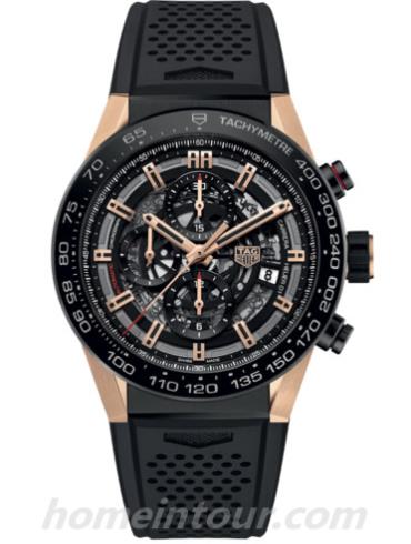 豪雅CAR2A5A.FT6044男表卡莱拉Carrera系列-黑色表带/表径45mm