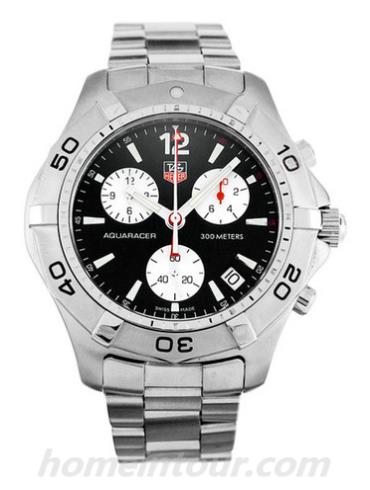 豪雅CAF1110.BA0804男表竞潜Aquaracer系列-银色表带/表径41mm