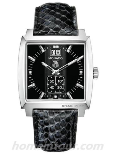 豪雅WAW1319.FC6216女表摩纳哥Monaco系列-棕色表带/表径36mm