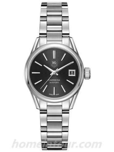 豪雅WAR2410.BA0776女表卡莱拉Carrera系列-银色表带/表径28mm