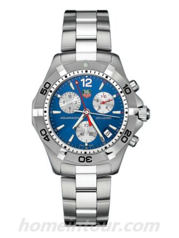 豪雅CAF1112.BA0803男表竞潜Aquaracer系列-银色表带/表径41mm