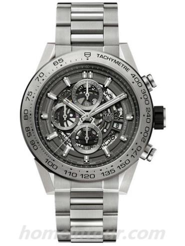 豪雅CAR2A8A.BF0707男表卡莱拉Carrera系列-银色表带/表径45mm