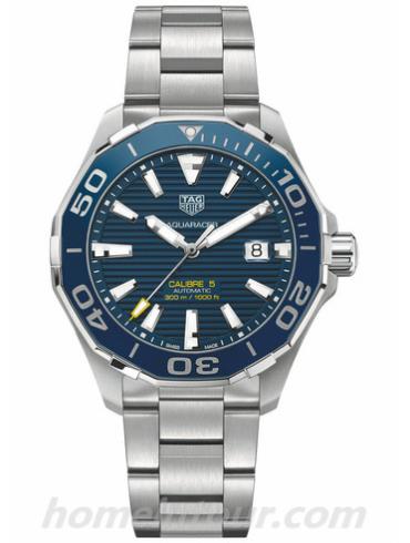 豪雅WAY201B.BA0927男表竞潜Aquaracer系列-银色表带/表径43mm