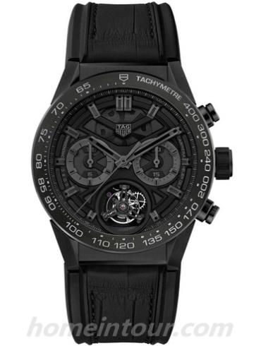 豪雅CAR5A8Z.FC6377男表TAG Heuer Connected-黑色表带/表径&#8211;