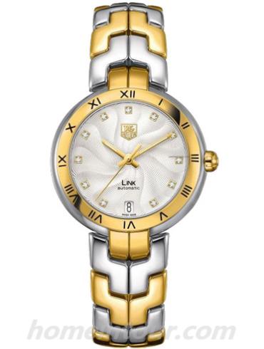 豪雅WAT2350.BB0957女表林肯Link系列-银色表带/表径34.5mm