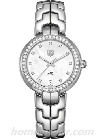 豪雅WAT2314.BA0956女表林肯Link系列-银色表带/表径34.5mm