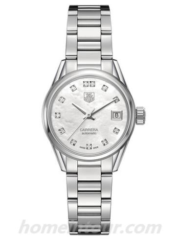 豪雅WAR2414.BA0770女表卡莱拉Carrera系列-银色表带/表径28mm