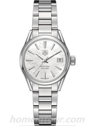 豪雅WAR2411.BA0770女表卡莱拉Carrera系列-银色表带/表径28mm