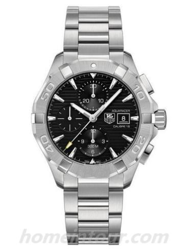 豪雅CAY2110.BA0925男表竞潜Aquaracer系列-银色表带/表径43mm