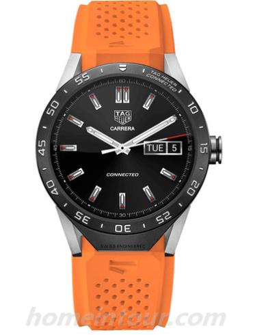豪雅ic_watch_orange男表TAG Heuer Connected-橙色表带/表径46mm