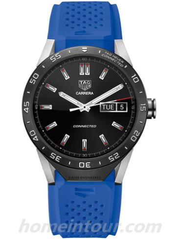 豪雅ic_watch_blue男表TAG Heuer Connected-蓝色表带/表径46mm
