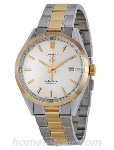 豪雅WV215D.BD0788男表卡莱拉Carrera系列-间金色表带/表径&#8211;