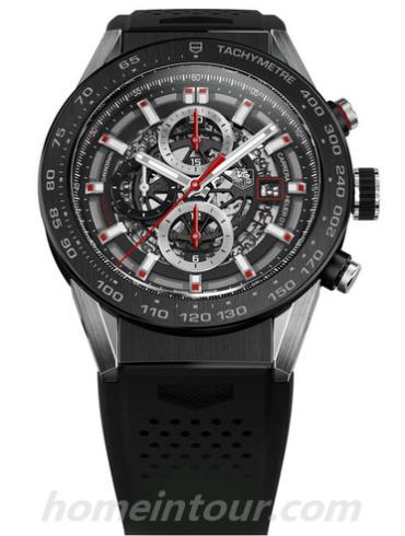 豪雅CAR2A1Z.FT6044男表卡莱拉Carrera系列-黑色表带/表径45mm