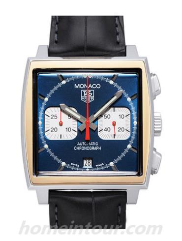 豪雅CW2113.LE6183男表摩纳哥Monaco系列-黑色表带/表径38mm