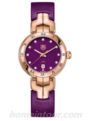 豪雅WAT1440.FC8183女表林肯Link系列-紫色表带/表径29mm