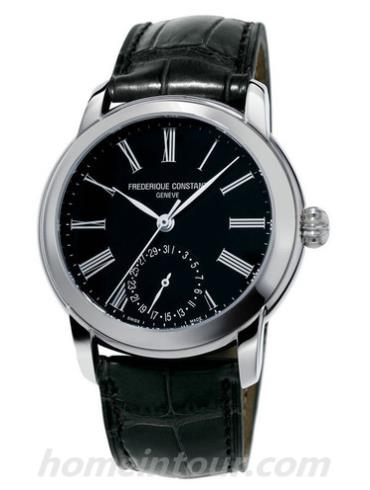 康斯登FC-710MB4H6男表百年经典系列-黑色表带/表径42mm