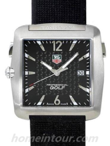 豪雅WAE1110.FT6004男表高尔夫系列-黑色表带/表径36.5mm