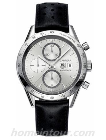 豪雅CV2017.FC6205男表卡莱拉Carrera系列-黑色表带/表径41mm
