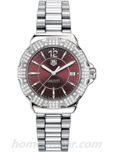 豪雅WAH121B.BA0852女表F1系列-银色表带/表径37mm