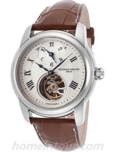 康斯登FC-938MC4H6男表心跳系列-棕色表带/表径42mm