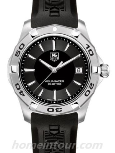 豪雅WAP1110.FT6029男表竞潜Aquaracer系列-黑色表带/表径38.4mm