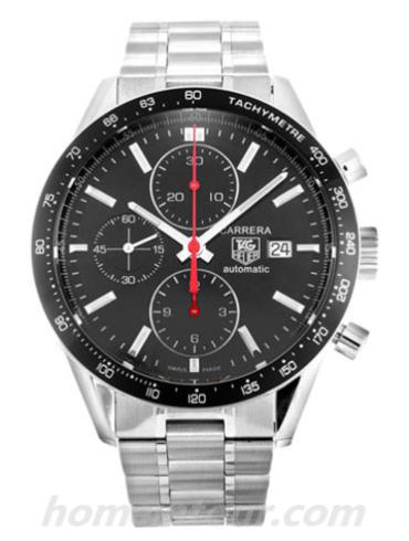 豪雅CV2014.BA0786男表卡莱拉Carrera系列-银色表带/表径41mm