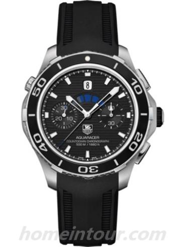 豪雅CAK211A.FT8019男表竞潜Aquaracer系列-黑色表带/表径43mm