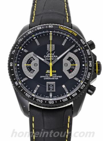 豪雅CAV518J.FC6274男表卡莱拉Carrera系列-黑色表带/表径43mm