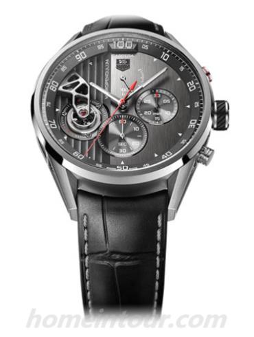 豪雅CAR5B80.FC6339男表卡莱拉Carrera系列-黑色表带/表径43mm