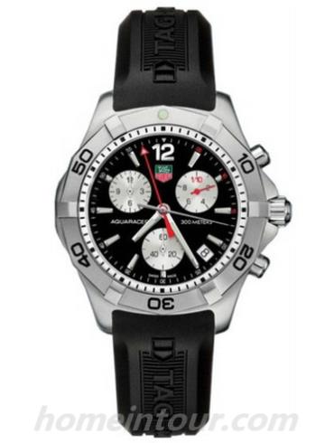 豪雅CAF1110.FT8010男表竞潜Aquaracer系列-黑色表带/表径41mm